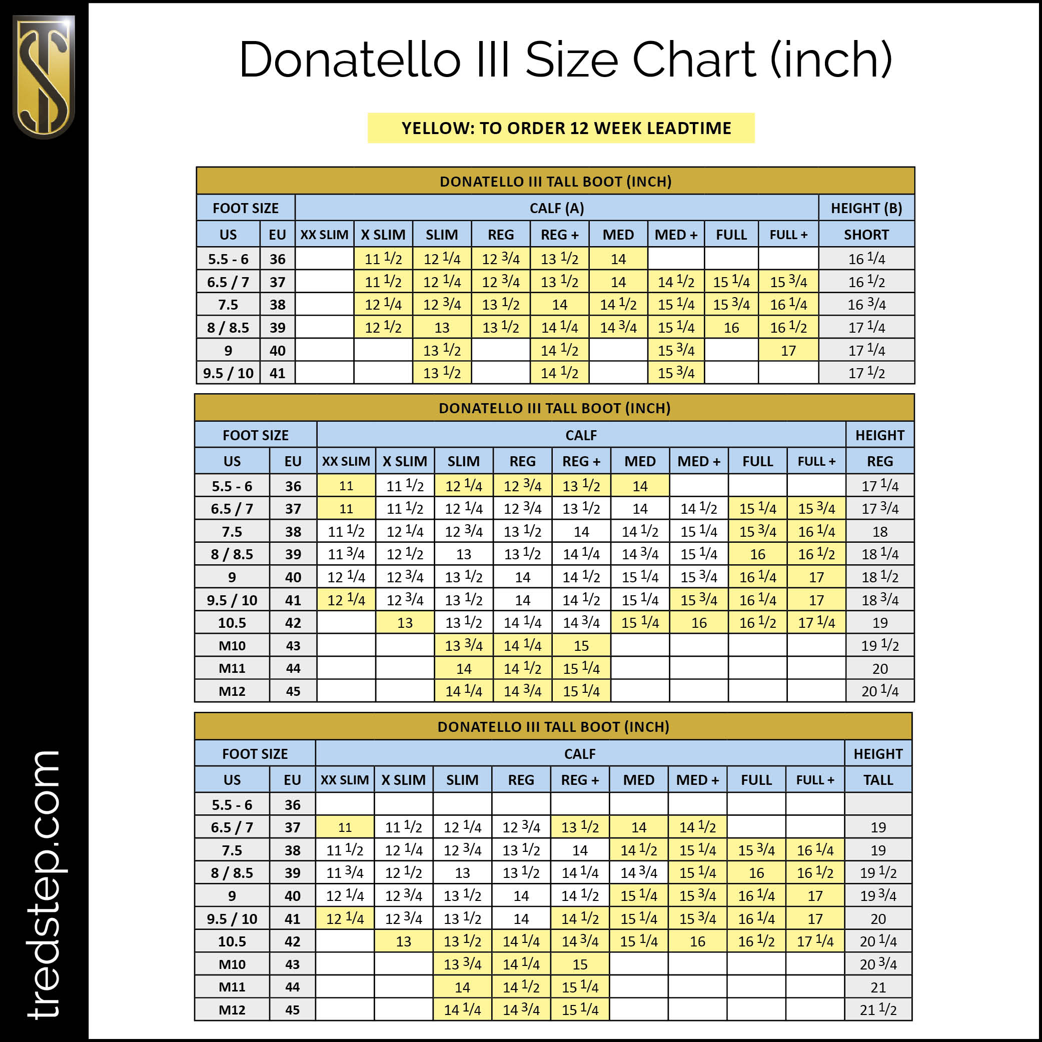 Slim calf 13” Reg ht 17.75”. NEW Blk Tredstep Donatello Field Boots size 7.5 