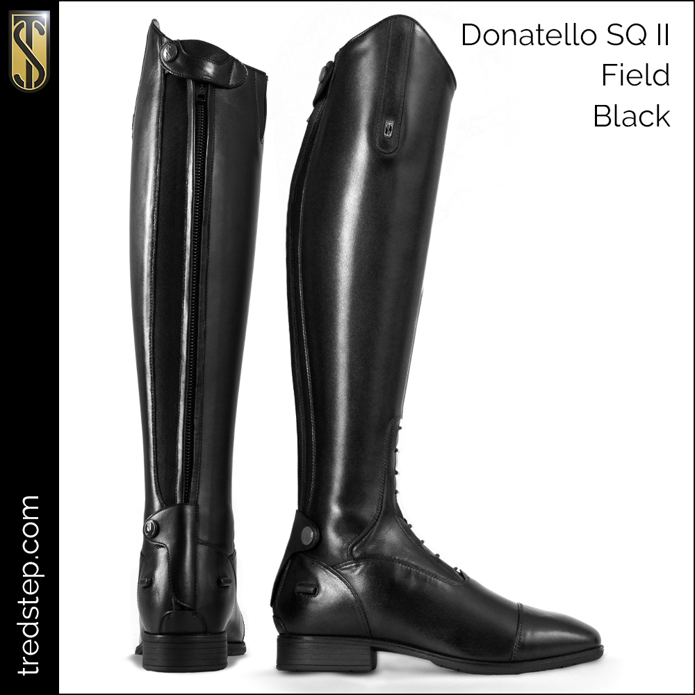 NEW Blk Tredstep Donatello Field Boots sz 6.5-7 Reg ht 17.33”. Reg calf 13.5” 